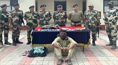 BSF द्वारा एक पाकिस्तानी नागरिक को हिरासत में लिया गया